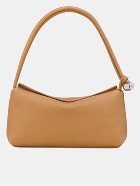 NWT Longchamp Le Roseau M Shoulder bag Walnut Leather